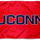 Connecticut Huskies Red Banner Flag 3x5 ft