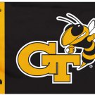 Georgia Tech Yellow Jackets Black Banner Flags 3x5 ft