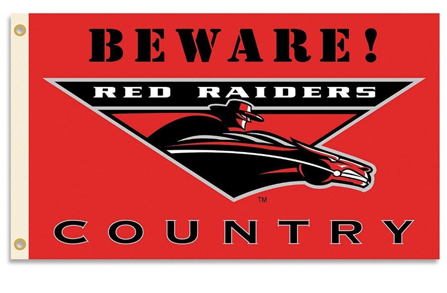 Texas Tech Red Raiders Beware Country Banner Flag 3x5 ft