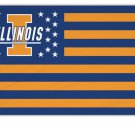 Illinois Fighting Illini Polyester Fabric Logo Banner Flags 3x5 ft