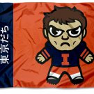 Illinois Fighting Illini Kawaii Tokyodachi Mascot Banner Flags 3x5 ft