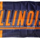Illinois Fighting Illini Polyester Flags Banners 3x5 ft