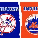 New York Yankees VS New York Mets divided flag 3x5 ft