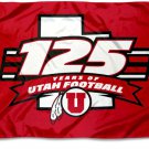 Utah Utes 125 Football Seasons Logo Banner flag 3x5 ft