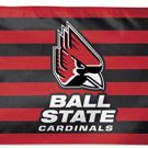 Ball State Cardinals Stripes Flag 3x5 ft