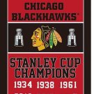 Chicago Blackhawks champions all styles flags 3x5 ft
