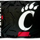 Cincinnati Bearcats Black Banner Flag 3x5 ft