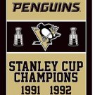 Pittsburgh Penguins champions flags 3x5 ft
