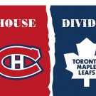 Montreal Canadiens VS Toronto Maple Leafs divided flag 3x5 ft