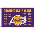Los Angeles Lakers Championship Years Flag 3x5 ft