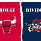 Chicago bulls VS Cleveland Cavaliers divided flag 3x5 ft