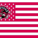 3x5 ft Toronto Raptors star and strips flags