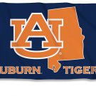 Auburn Tigers State outline Banner Flag 3x5 ft