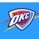 Oklahoma City Thunder logo and star-spangled flags 3x5 ft