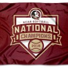 Florida State Seminoles 2018 Softball National Champions Banner Flag 3x5 ft