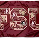 Florida State Seminoles Mosaic Logos Banner Flag 3x5 ft