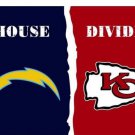 San Diego Chargers VS Kansas City Chiefs Divided Flag 3x5 ft