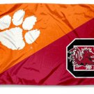 South Carolina vs Clemson Tiger House divided flag 3x5 ft