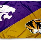 Kansas State vs Missouri Tigers divided flag 3x5 ft
