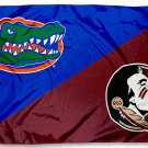 Florida Gators vs FSU Seminoles divided flag 3x5 ft