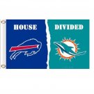 Buffalo Bills VS Miami Dolphins House divided flag 3x5 ft