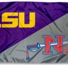 Louisiana State University vs Nicolls State divided flag 3x5 ft