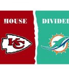 Kansas City Chiefs VS Miami Dolphins House divided flag 3x5 ft