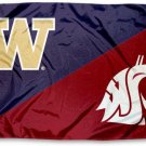 Washington Nationals vs Washington State Cougars House divided flag 3x5 ft