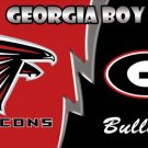Atlanta Falcons and Georgia Bulldogs House divided flag 3x5 ft