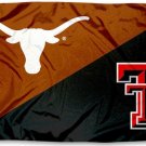 Texas Longhorns vs Texas Tech Red Raiders House divided flag 3x5 ft