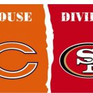Chicago Bears VS San Francisco 49ers House divided flag 3x5 ft