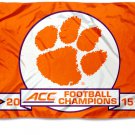 Clemson Tigers 2015 ACC Champs Flag 3x5 ft