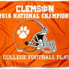 Clemson Tigers National Champions Helmet Flag 3x5 ft