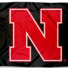 Nebraska Cornhuskers Black Banner Flag 3x5 ft