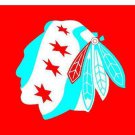 Chicago Blackhawks logo red background flag 3x5 ft