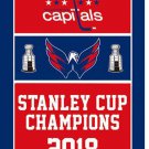 3x5 ft Washington Capitals 2018 Stanley Cup Champions column Flag
