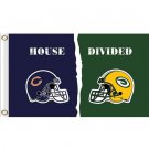 Chicago Bears vs Green Bay Packers divided flag 3x5 ft