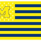 Michigan Wolverines With Starts And Stripes Flag 3x5 ft