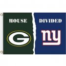 Green Bay Packers VS New York Giants House Divided flags 3x5 ft