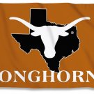 Texas Longhorns State Outline Banner Flag 3x5 ft