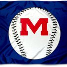 Mississippi Rebels Baseball Blue Flag 3x5 ft