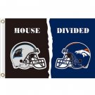 Carolina Panthers vs Denver Broncos divided flag 3x5 ft