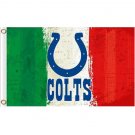 Green white red Stripes Indianapolis Colts flags 3x5 ft