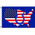 Indianapolis Colts 3x5 ft American map flag