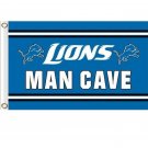 Detroit Lions MAN CAVE Outdoor flag 3x5 ft