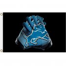 Detroit Lions 2 Gloves Flag 3x5 ft 150X90CM