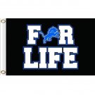 Detroit Lions FOR LIFE flags 3x5 ft Banner 100D