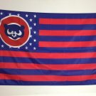Chicago Cubs with Star and Stripe 3x5 ft