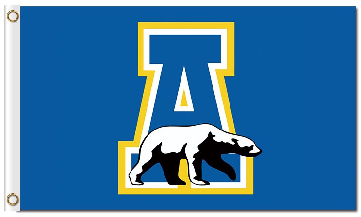 Alaska Nanooks Seawolves Logo Hand Flag 3x5 ft