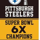 Pittsburgh Steelers 6X Champions Super Bowl 3x5 ft flag